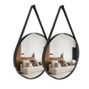 Ver imagem 2 de Espelho Adnet Redondo 30cm Kit com 2 Unidades para Banheiro Hall Sala