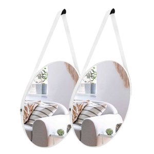 Espelho Adnet Redondo 30cm Kit com 2 Unidades para Banheiro Hall Sala