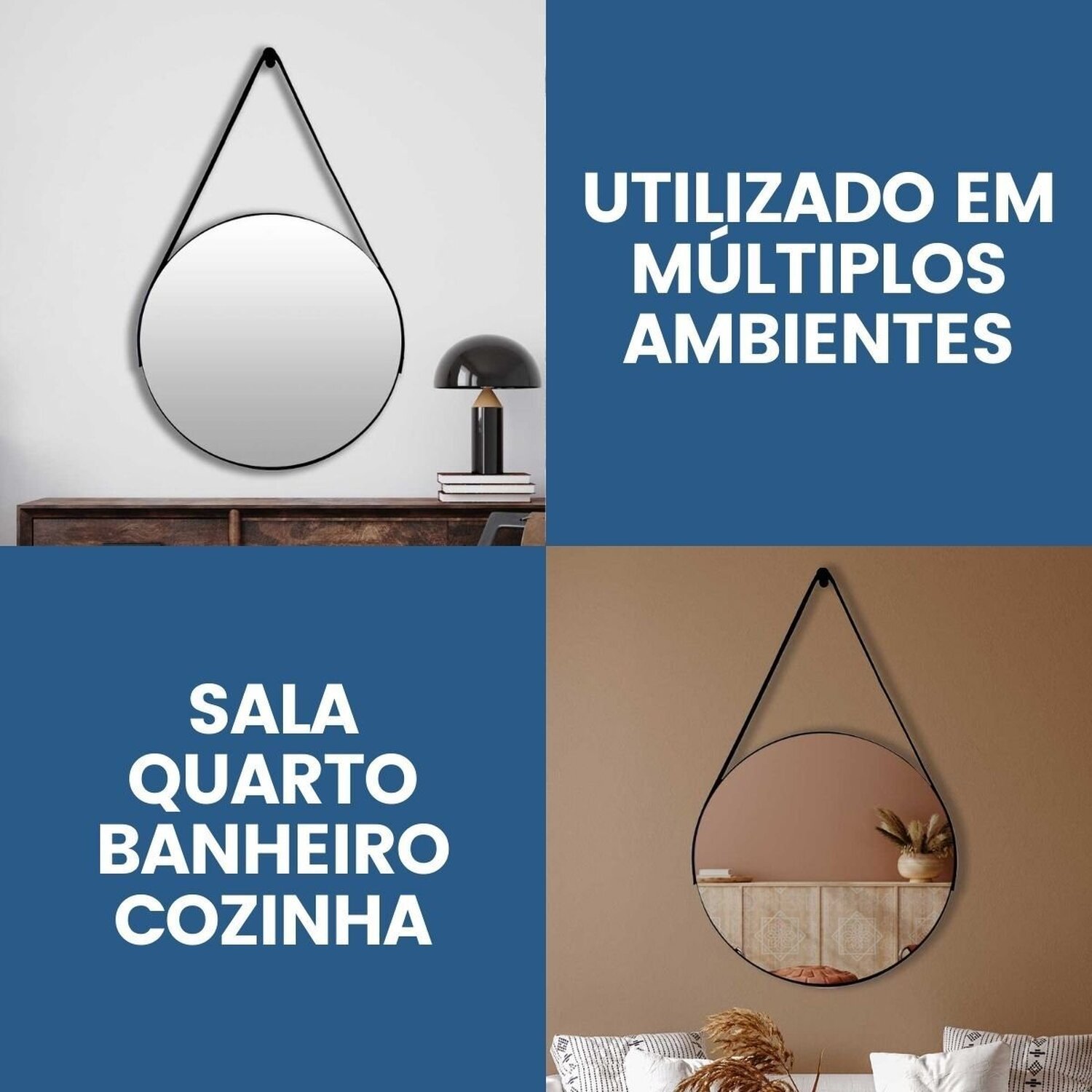 Espelho Adnet Redondo 30cm Kit com 2 Unidades - 5