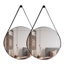 Ver imagem 2 de Espelho Redondo Adnet com Alça 60cm Kit com 2 Unidades para Sala Hall Quarto