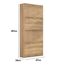 Ver imagem 3 de Sapateira Basculante Organizadora Multiuso Armário 4 Portas