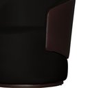 Ver imagem 4 de Poltrona Orgânica Veludo Preto Com Composê Marrom - Vallisa Decor
