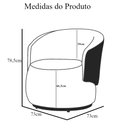 Ver imagem 5 de Poltrona Orgânica Veludo Preto Com Composê Marrom - Vallisa Decor