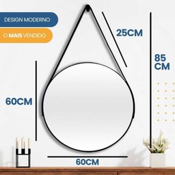Espelho Redondo Adnet com Alça 60cm Kit com 2 Unidades - 9