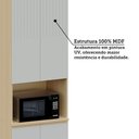 Ver imagem 5 de Paneleiro 100% MDF 4 Portas com Espaço para Micro-ondas 70cm Aura Luciane Móveis