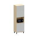 Ver imagem 1 de Paneleiro 100% MDF 4 Portas com Espaço para Micro-ondas 70cm Aura Luciane Móveis