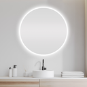 Ver imagem 2 de Espelho Redondo Decorativo com Led Branco 40cm para Quarto Sala Banheiro