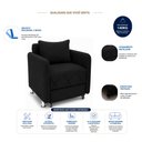 Ver imagem 7 de Sofá Cama Solteiro 1 Lugar 175cm Daiana Suede Preto Império Decor