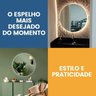 Espelho Redondo Decorativo com Led Branco 60cm para Banheiro Quarto Sala - 5