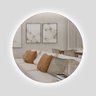 Espelho Redondo Decorativo com Led Branco 60cm para Banheiro Quarto Sala - 2