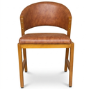 Ver imagem 2 de Cadeira Estofada Elegance Sala de Jantar Base Madeira Corino:Ocre