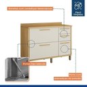 Ver imagem 7 de Cozinha Completa Modulada Torino com 2 Aéreos, 2 Balcões e 1 Paneleiro Bege/Cinamomo/Off White