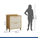 Ver imagem 5 de Cozinha Completa Modulada Torino com 2 Aéreos, 2 Balcões e 1 Paneleiro Bege/Cinamomo/Off White