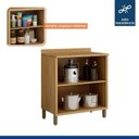 Ver imagem 4 de Cozinha Completa Modulada Torino com 2 Aéreos, 2 Balcões e 1 Paneleiro Bege/Cinamomo/Off White