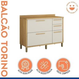Cozinha Completa Torino com 2 Aéreos, 2 Balcões e 1 Paneleiro - 6