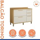 Ver imagem 6 de Cozinha Completa Modulada Torino com 2 Aéreos, 2 Balcões e 1 Paneleiro Bege/Cinamomo/Off White
