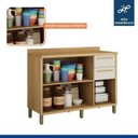 Ver mais imagens de Cozinha Completa Modulada Torino com 2 Aéreos, 2 Balcões e 1 Paneleiro Bege/Cinamomo/Off White