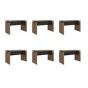 Ver imagem 2 de Kit com 6 Escrivaninhas Operacionais em Tamburato Mesa Escritório 1250