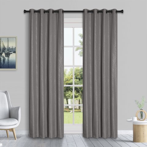 Cortina de Tecido Rustica Veneza 3,60x2,50m Pemogo Cor:grafite