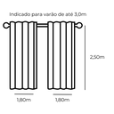 Ver imagem 5 de Cortina de Tecido Rustica Veneza 3,60x2,50m Pemogo Cor:grafite