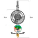 Ver imagem 2 de Regulador Registro de Gás de Cozinha Doméstico com Monômetro Vazão 1kg/h | Aliança