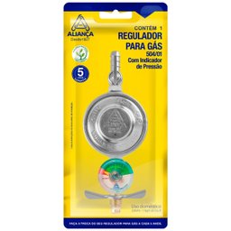 Regulador Registro de Gás de Cozinha Doméstico com Monômetro Vazão 1kg/h | Aliança - 9