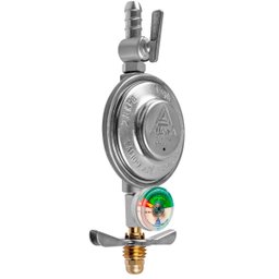 Regulador Registro de Gás de Cozinha Doméstico com Monômetro Vazão 1kg/h | Aliança - 6