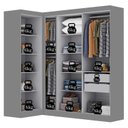 Ver imagem 5 de Guarda-roupa Modulação de Canto com Puxadores Mdf Paris