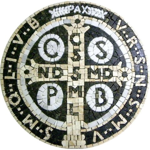 Mosaico Religioso Cruz de São Bento I