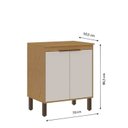 Ver imagem 6 de Balcão 70cm 2 Portas Madalena Cinamomo/Off White