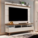 Ver imagem 1 de Rack com Painel para TV até 60 Polegadas Pés em Madeira Maciça MDF 194CMX160CM Vivare Bege