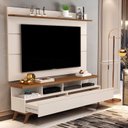 Ver imagem 5 de Rack com Painel para TV até 60 Polegadas 194cmx160cm Pés em Madeira Maciça Vivare