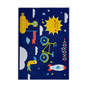 Ver imagem 2 de Tapete Infantil de Atividades para Quarto 100cm X 140cm Antiderrapante Bicicleta