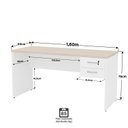 Ver imagem 4 de Conjunto Mesa de Escritório 160x60cm com Gaveta + Cadeira Netflex Ergonômica Premium