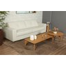 Sofa Fixo Priamo Couro Off 2.38mts - 2