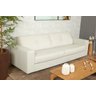 Sofa Fixo Priamo Couro Off 2.38mts - 3