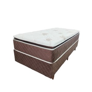Conjunto Box Solteiro Atria Plus Semi Ortopédico com Espuma D33 e D29 Soft 0,88x1,88x0,68 Marrom