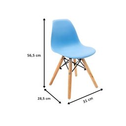 Rack com Baú Porta Carrinhos e Livreiro Caleb + Cadeira Eiffel Azul 100% Mdf Woodcore - 7