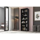 Ver imagem 7 de Conjunto 3 Peças com Cadeira para Escritório, Estante Livreiro e Escrivaninha Gávea Espresso Móveis Preto