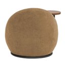 Ver imagem 7 de Poltrona Orgânica Kaira com Mesa Lateral Direita Base Fixa Preto Bouclé Camel - Nexta Casa