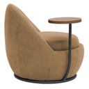 Ver mais imagens de Poltrona Orgânica Kaira com Mesa Lateral Direita Base Fixa Preto Bouclé Camel - Nexta Casa