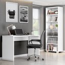 Ver imagem 1 de Kit 3 Peças com Cadeira para Escritório, Estante Livreiro e Escrivaninha Gávea Espresso Móveis