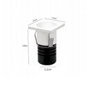 Ver imagem 3 de Spot de Embutir Nordecor Auko Ono Mini Quadrado Led Alto Irc 90 1w Bivolt Branco 3000k Luz Amarela 6