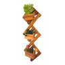 Suporte De Plantas E Vasos Tripla Portatil Madeira Floreira - 3