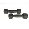 Par de Halter Dumbell Sextavado Revestido 10kg Preto - 1