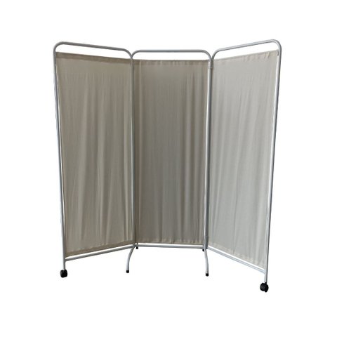 Biombo Triplo Esmaltado Algodão Cru 180x200cm