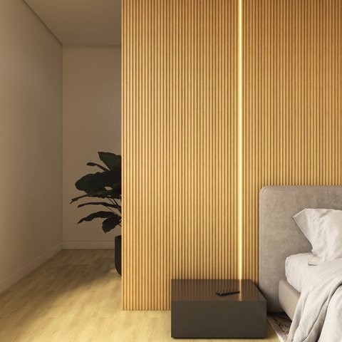 Painel Ripado de Poliestireno 12cmX12mmX2,85m Slin Orus
