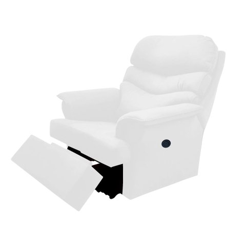 Poltrona Reclinável Manual Suede Branco