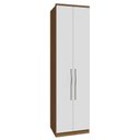 Ver imagem 1 de Guarda Roupa Modulado 02 Portas com Prateleiras 245cm Altura Setiba - Jequitibá/Branco