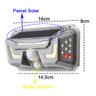 Luminaria Sensor de Movimento Spot Solar Led Luz Branco Frio Bionic Lampada Parede Casa Jardim - 3